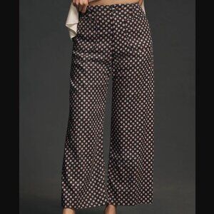 The Colette Cropped Wide-Leg Pants by Maeve: Linen Edition-  33 - NWT